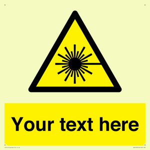 Custom Laser Hazard Sign